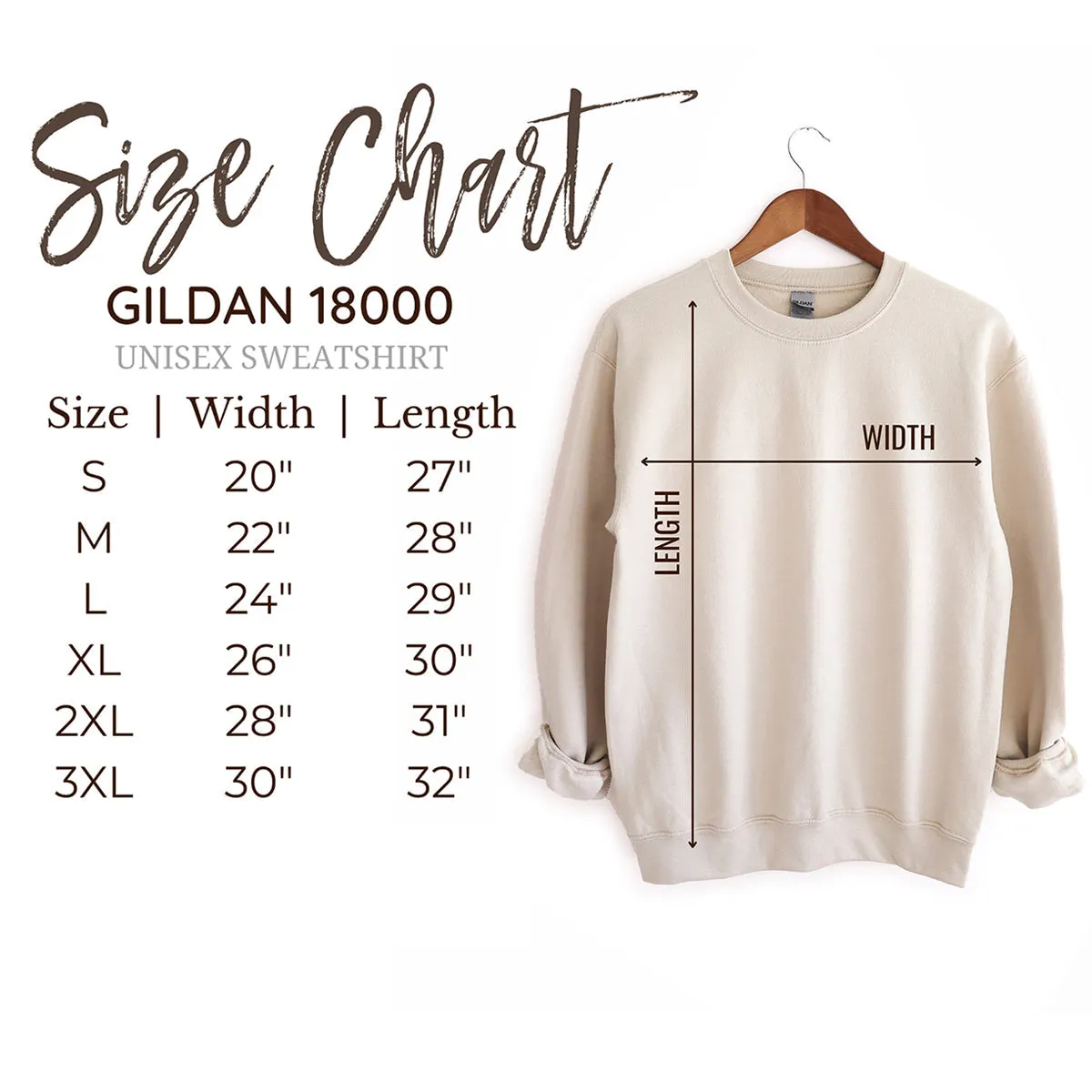 1800 | Personalized Crew Neck Sweatshirt with Tall Certifications - Unisex Sizing