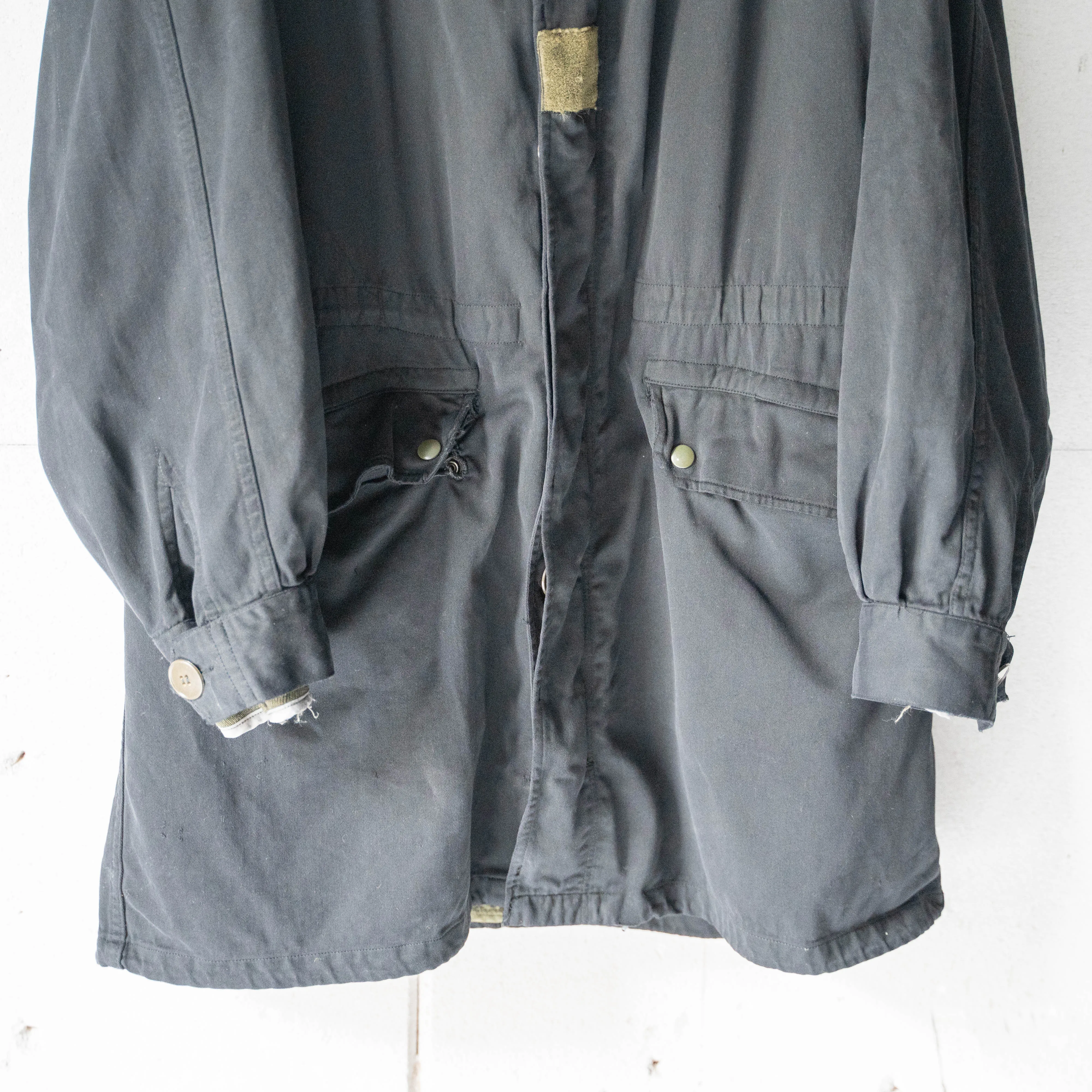 1960-70s French military M64 parka 'black dyed' -with liner-