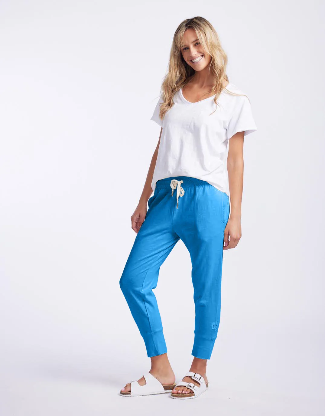 3/4 Brunch Pants - Ibiza Blue