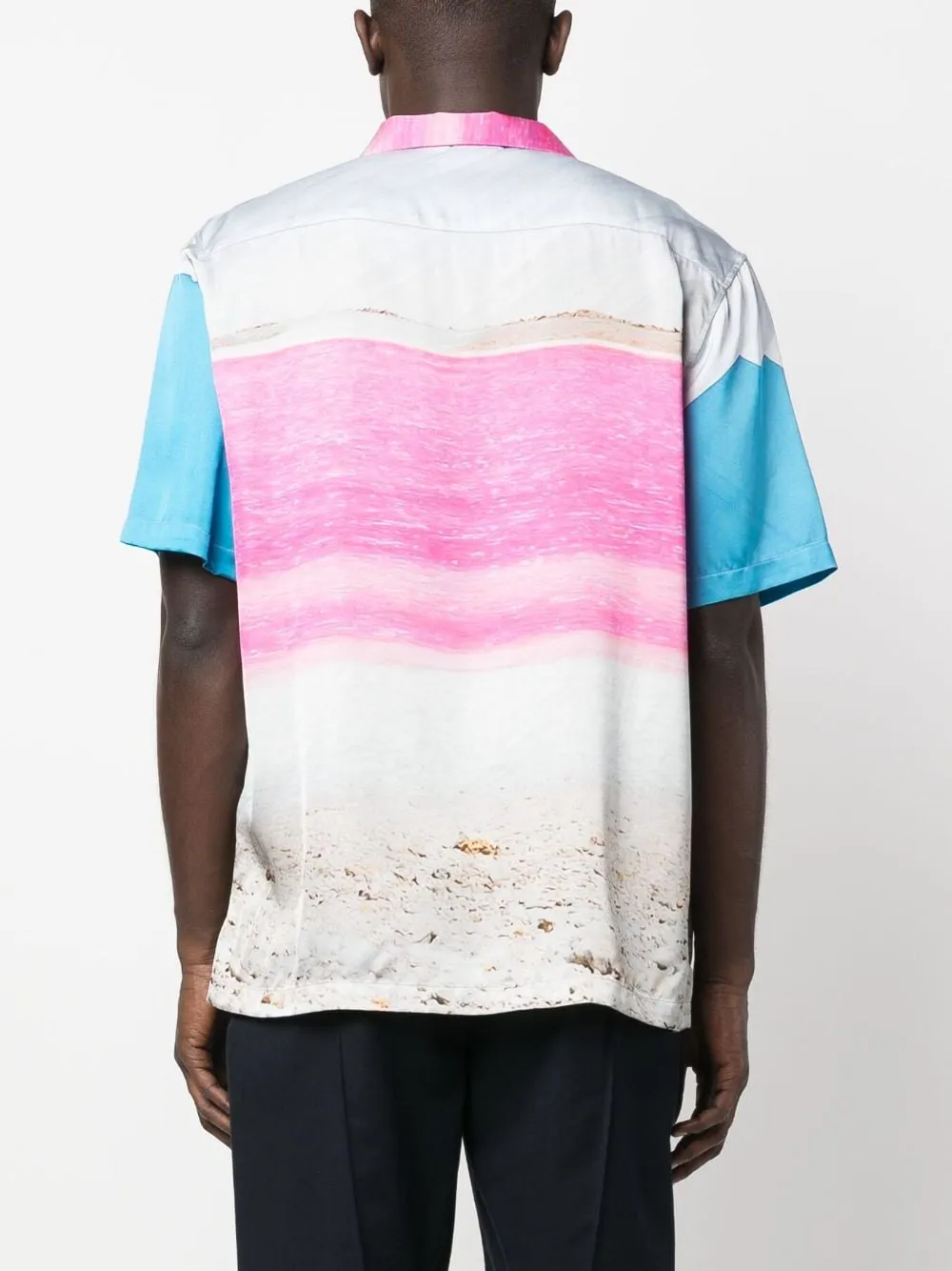 Abstract-Pattern Short-Sleeve Shirt