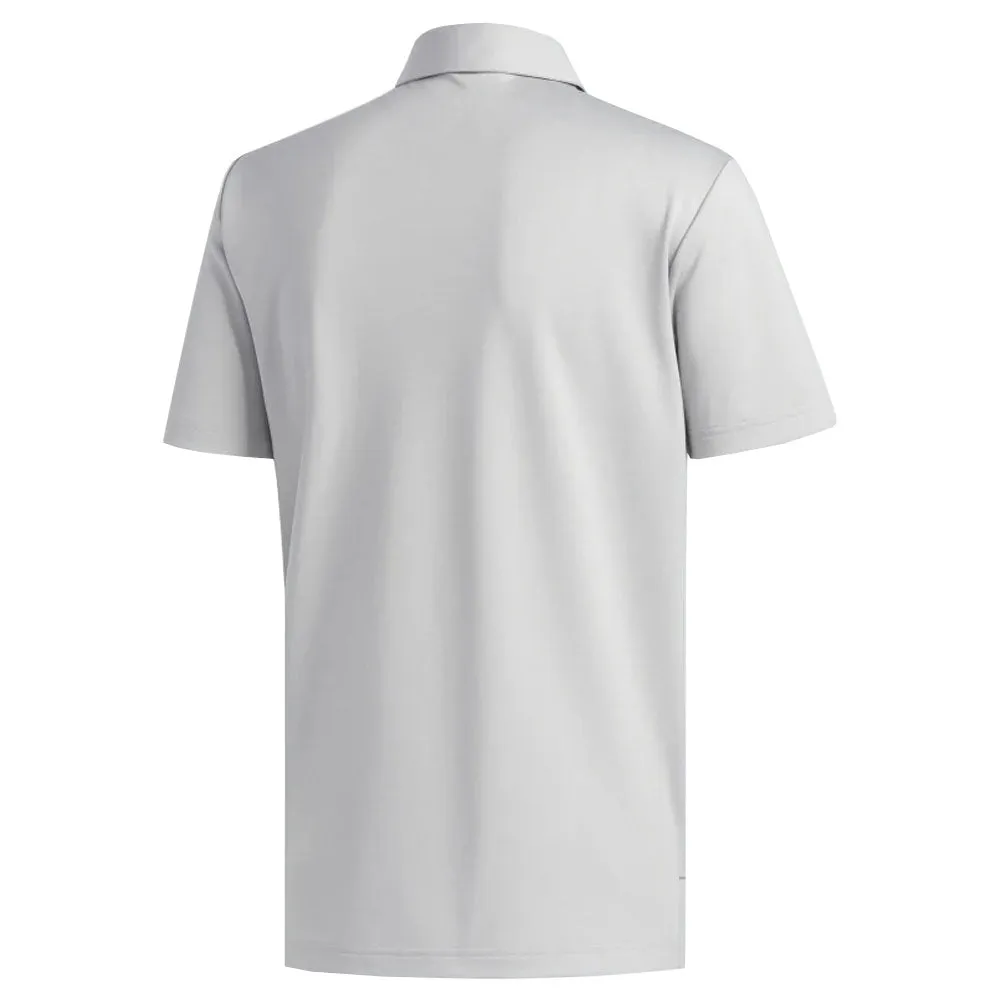 adidas Heather Blocked Polo Shirt - Grey Two Heather