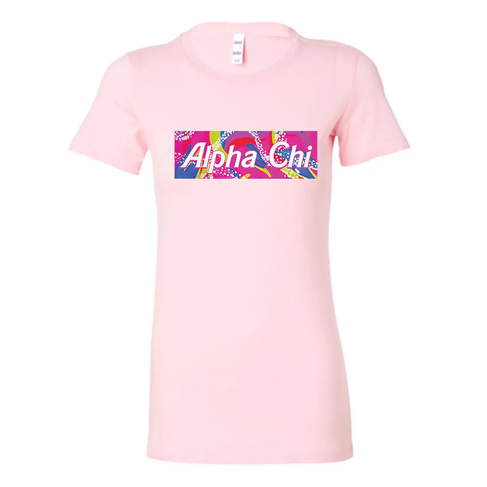 Alpha Chi Omega Dream Skater Womens Slim Fit Tee