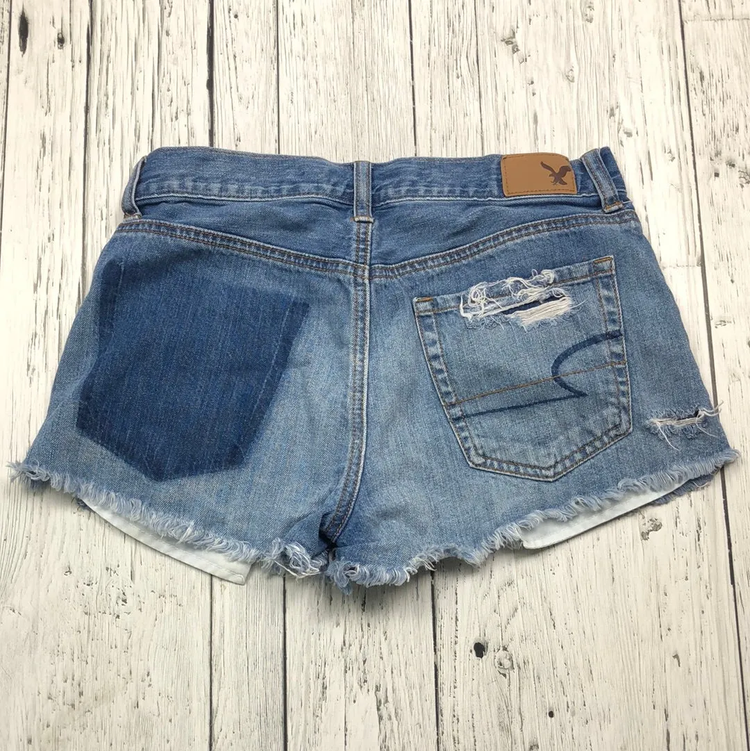 American eagle distressed blue jean shorts - Hers XS/2