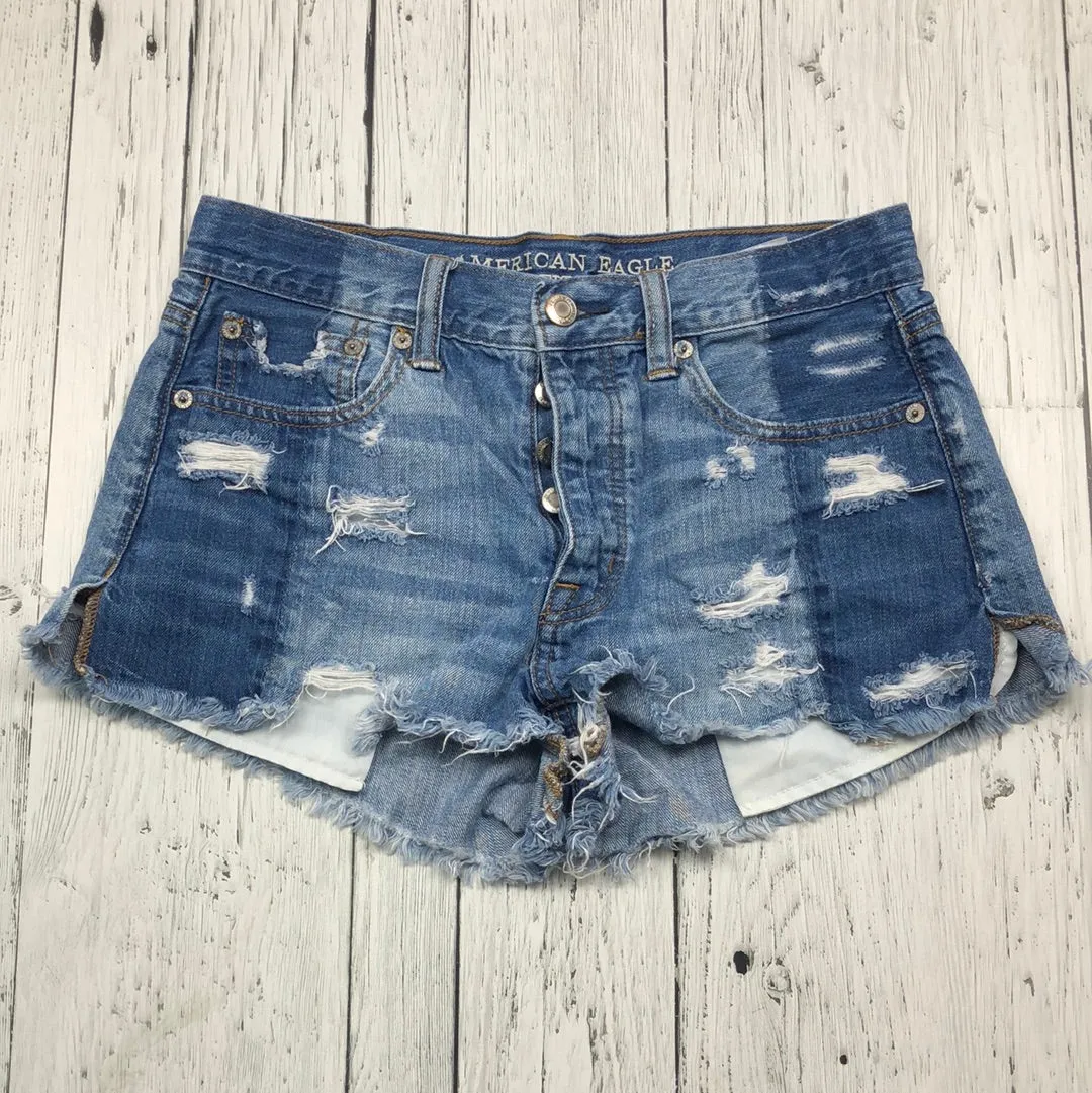 American eagle distressed blue jean shorts - Hers XS/2