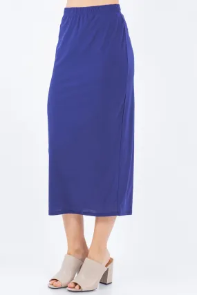 Amy Navy Pencil Skirt-Regular & Plus