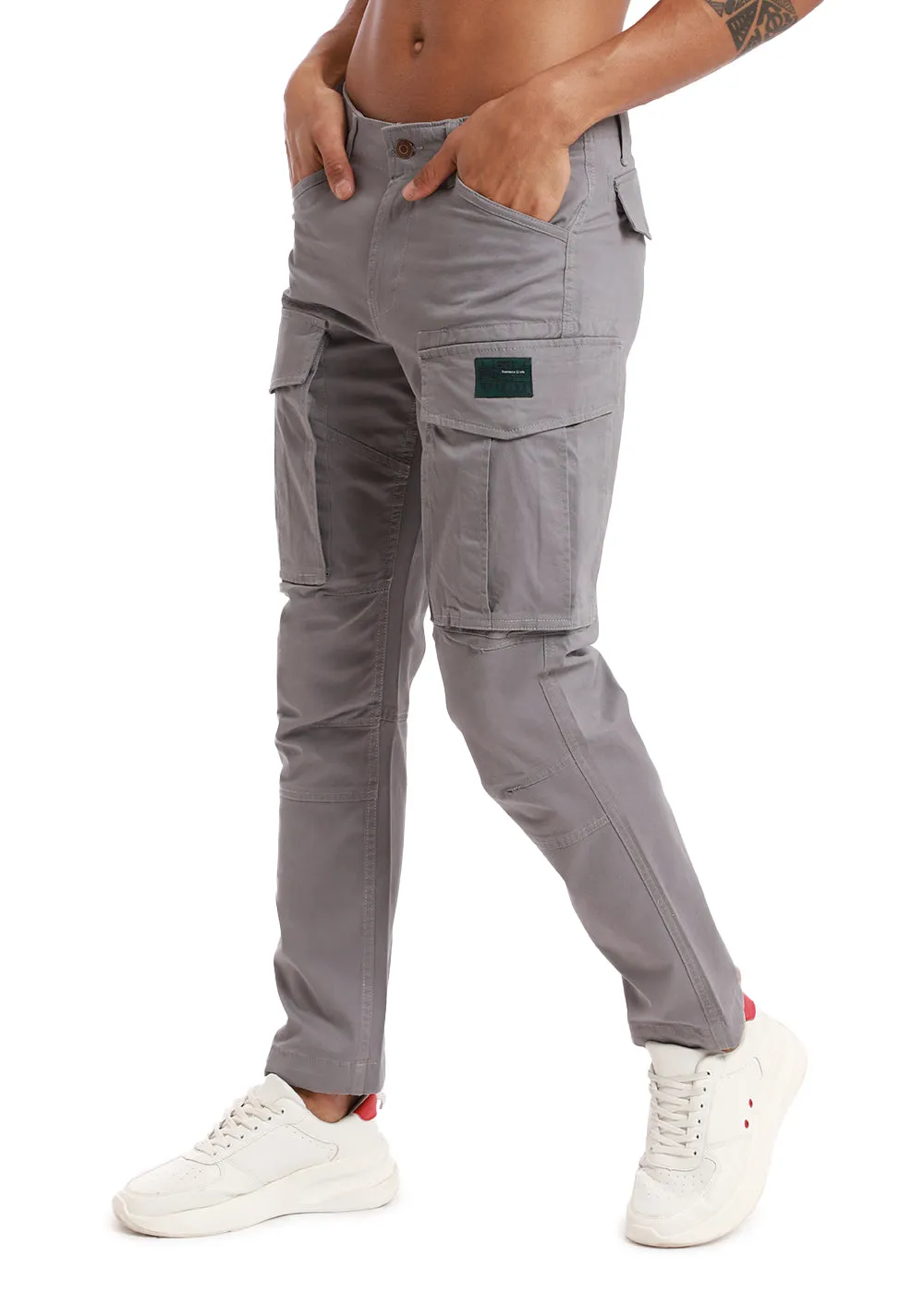 Aqua Gray Cargo Pant