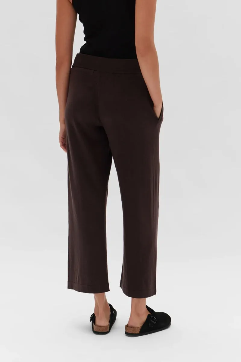 Assembly Label - Cotton Cashmere Wide Leg Pant - Cocoa