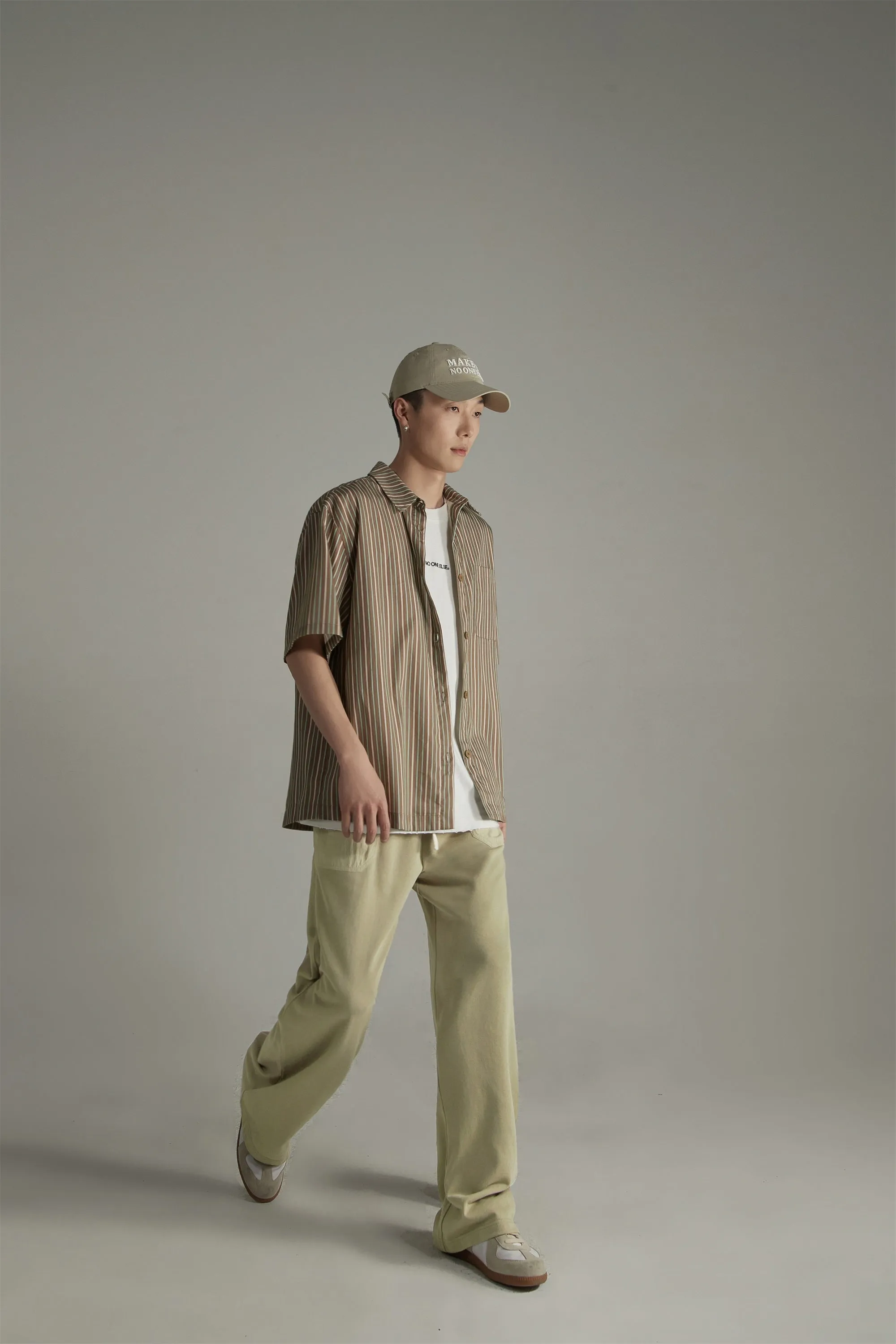 Banded Wide-Leg Slacks