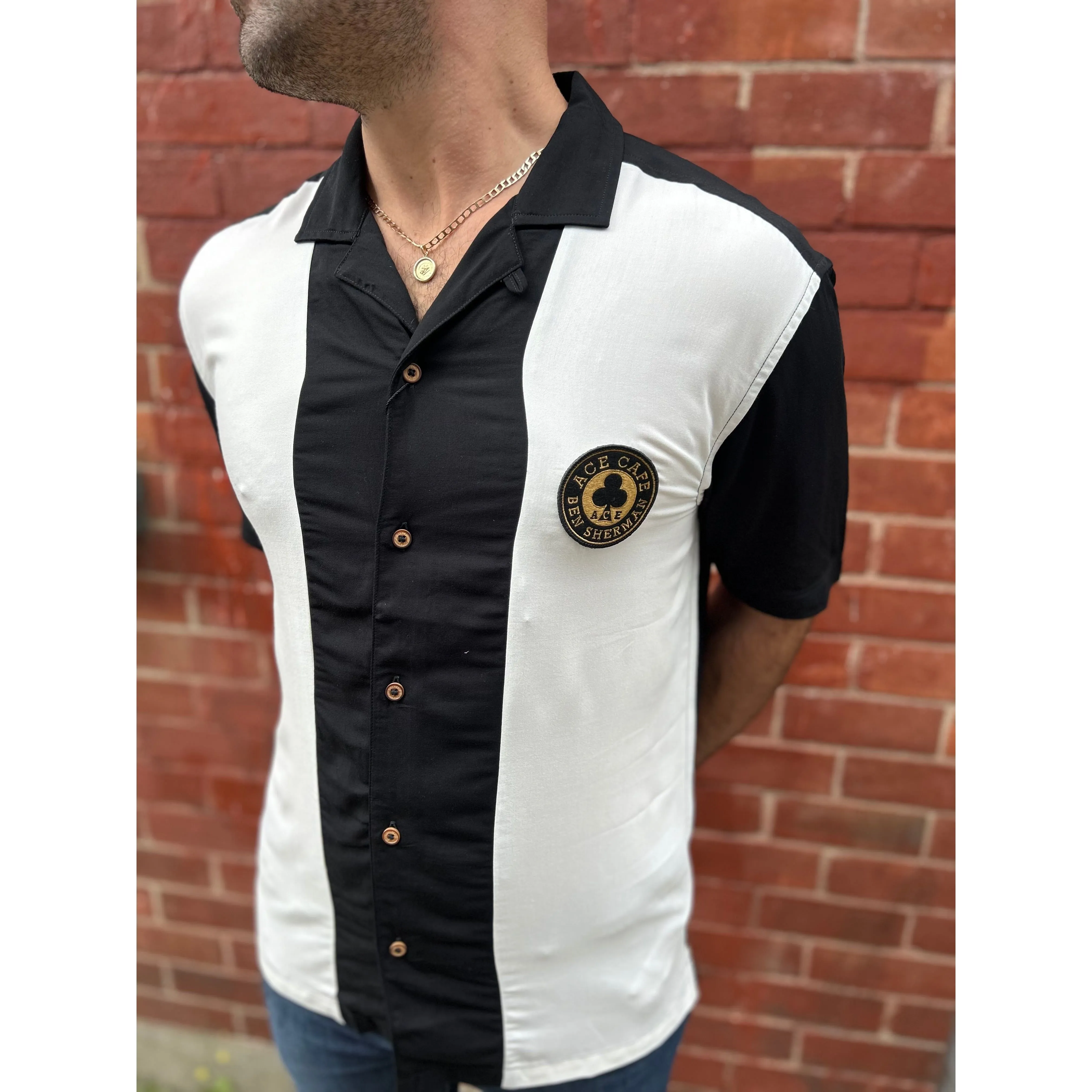 Ben Sherman - Ace Cafe Black - Bowling Shirt