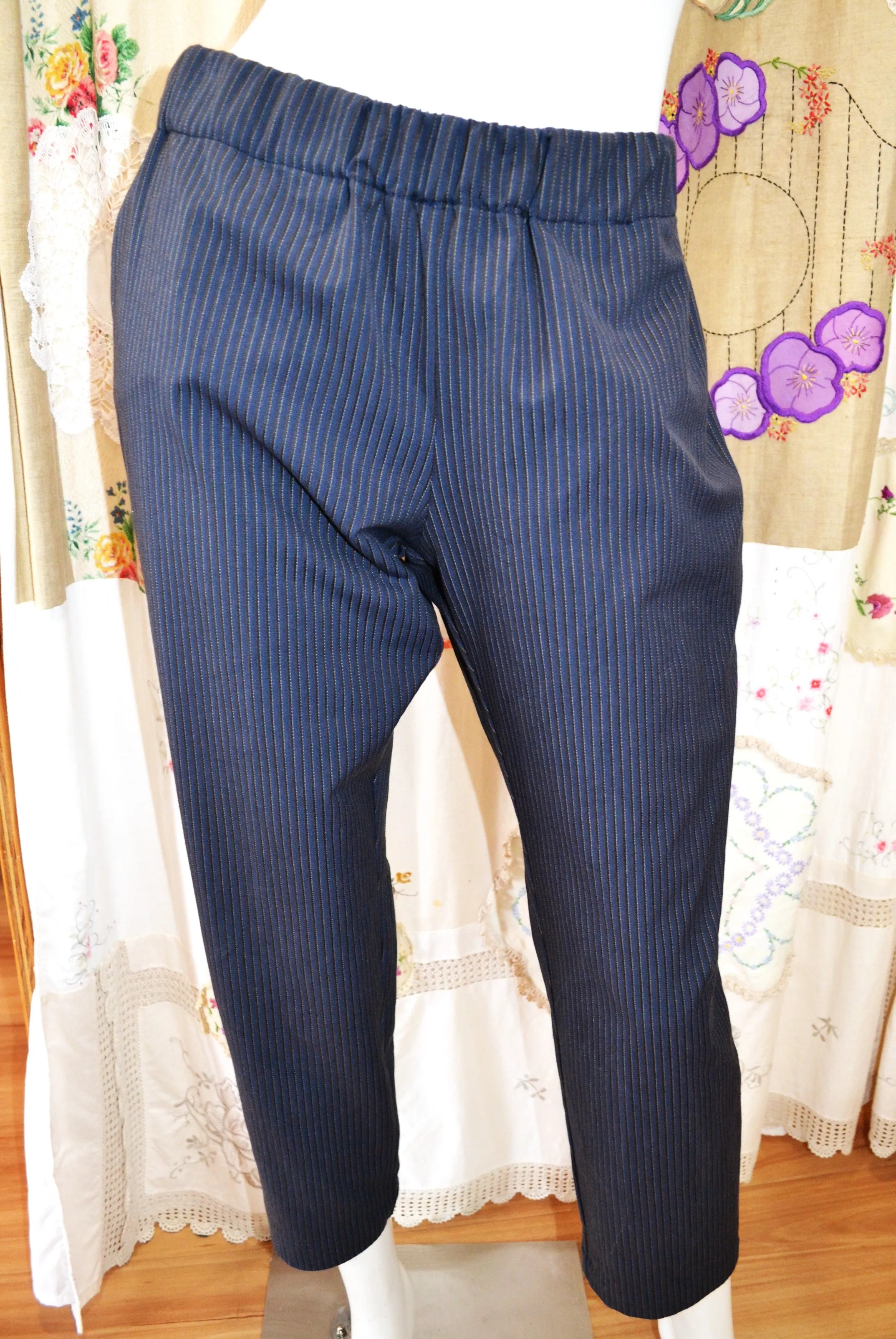 Berserk Cotton Slider pant in Royal stripe