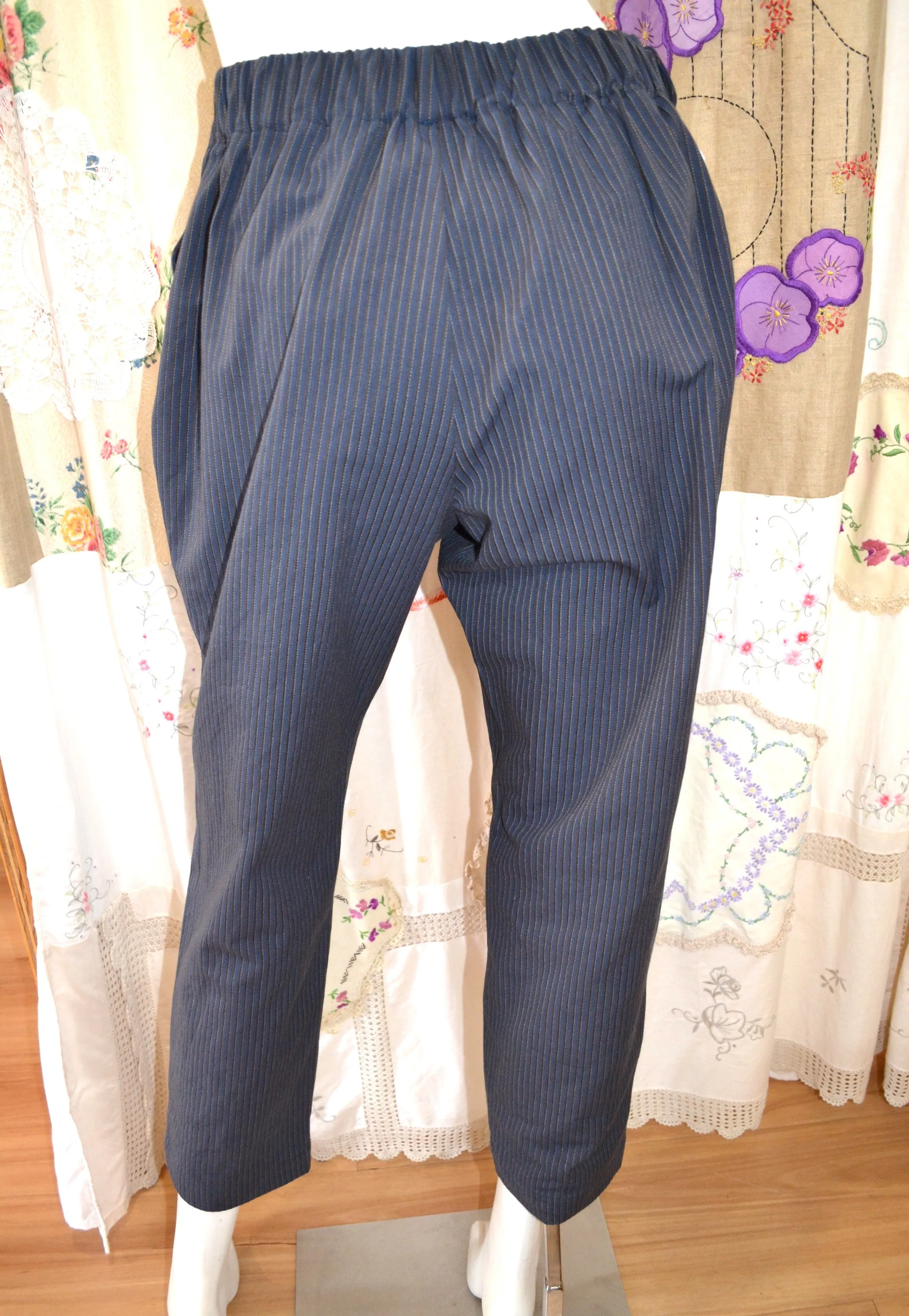 Berserk Cotton Slider pant in Royal stripe