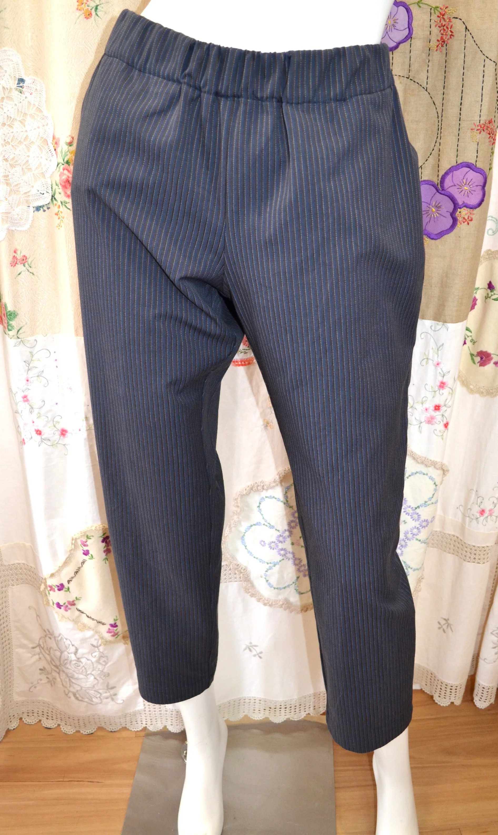 Berserk Cotton Slider pant in Royal stripe