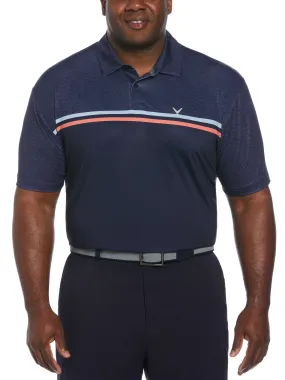 Big & Tall Color Block Pattern Golf Polo