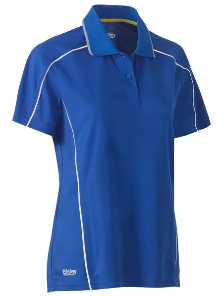 Bisley Women's Short Sleeve Cool Mesh Polo c/w Reflective Piping BKL1425