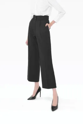 Black Double Button Pants