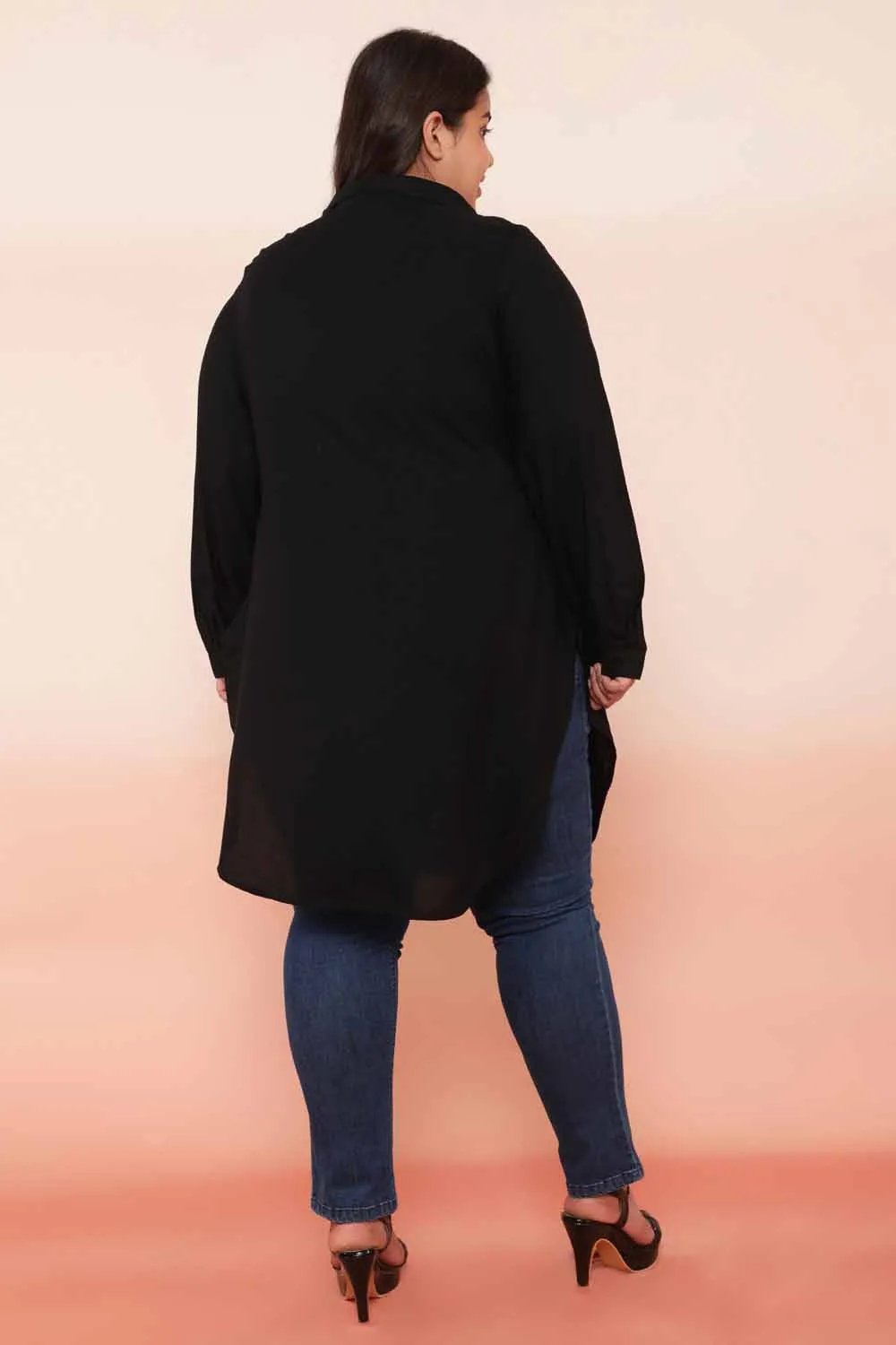 Black Longline Shirt