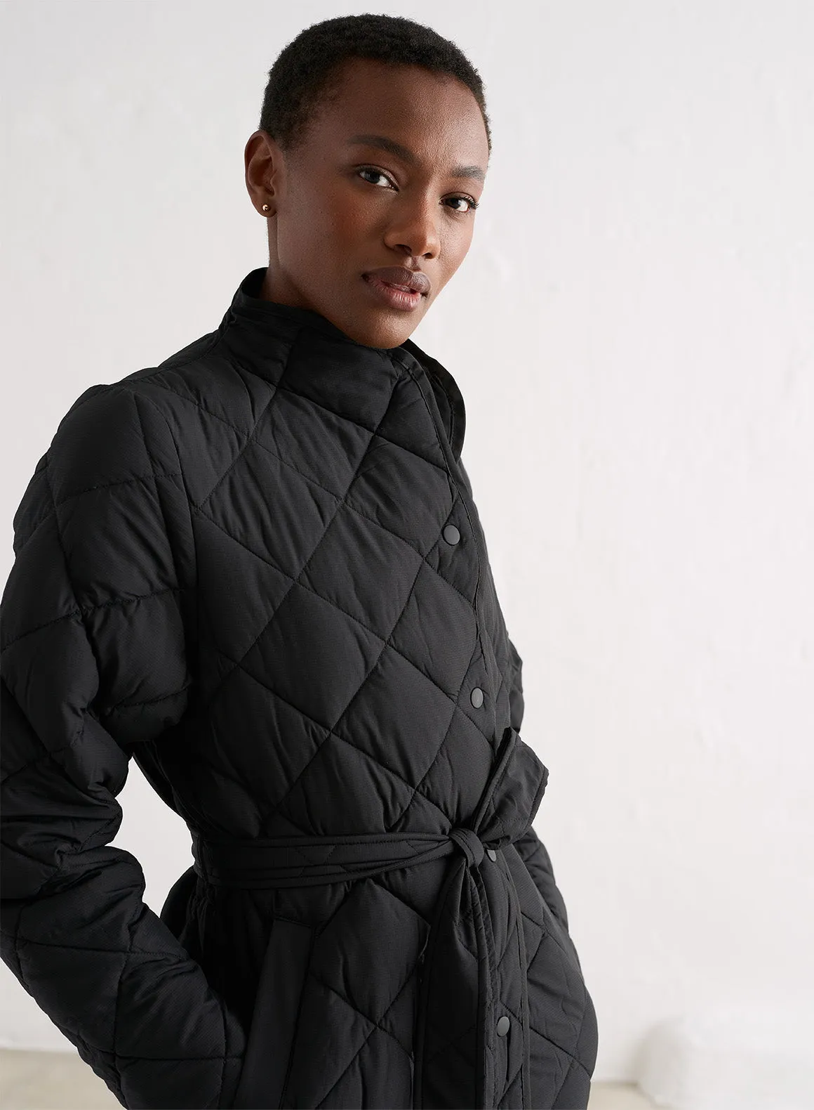 Black Quilted Coat