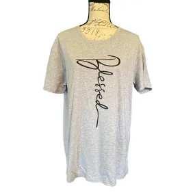 Blessed Cotton Gray Short Sleeve T-Shirt Size 2XL NEW