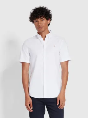 Brewer Short Sleeve Oxford Shirt In White