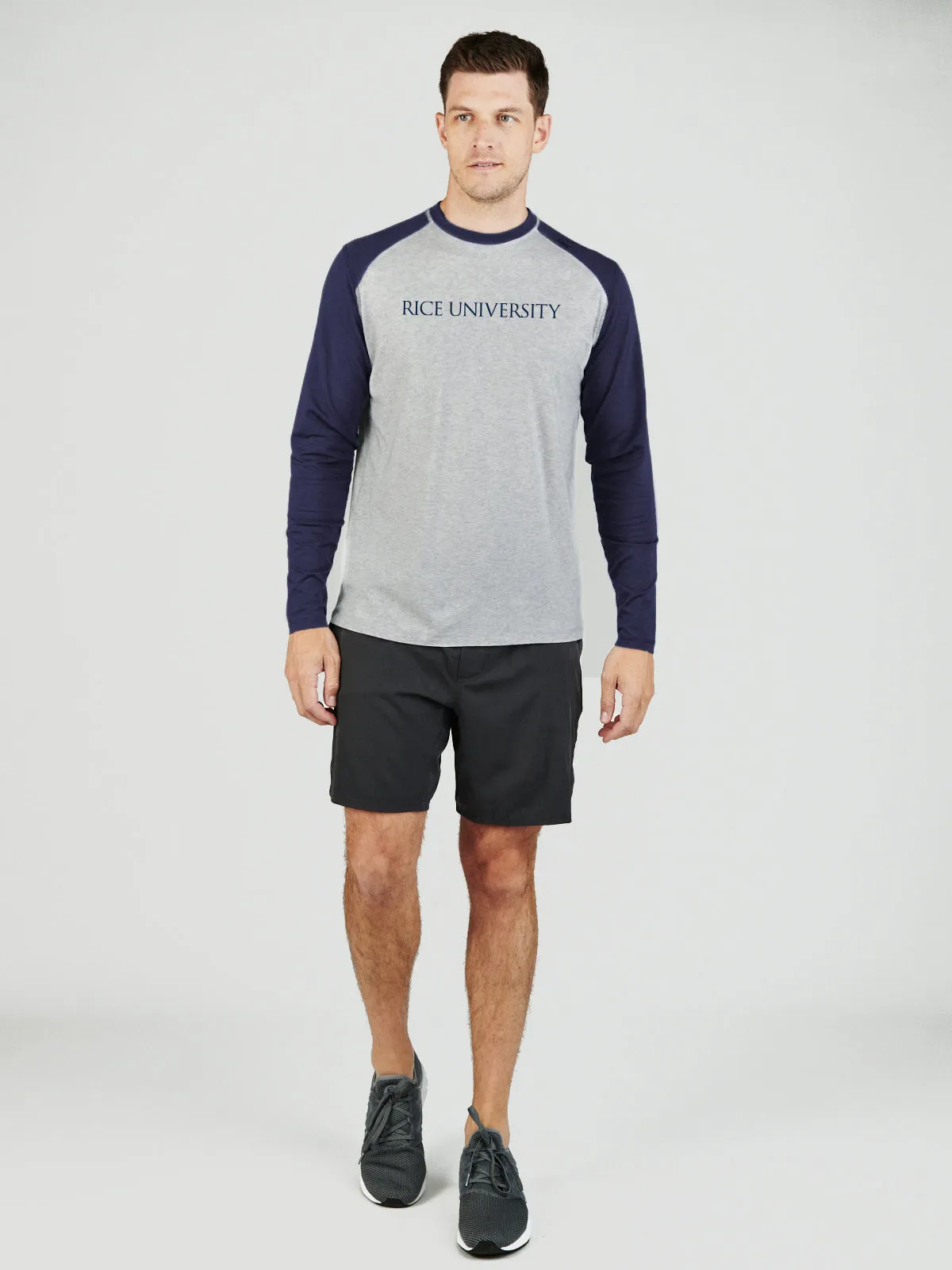 Carrollton Blocked Long Sleeve Fitness T-Shirt - Rice University