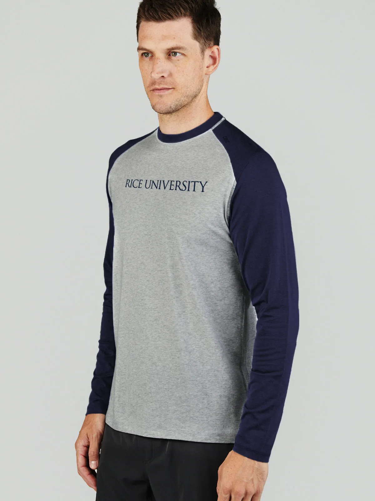 Carrollton Blocked Long Sleeve Fitness T-Shirt - Rice University