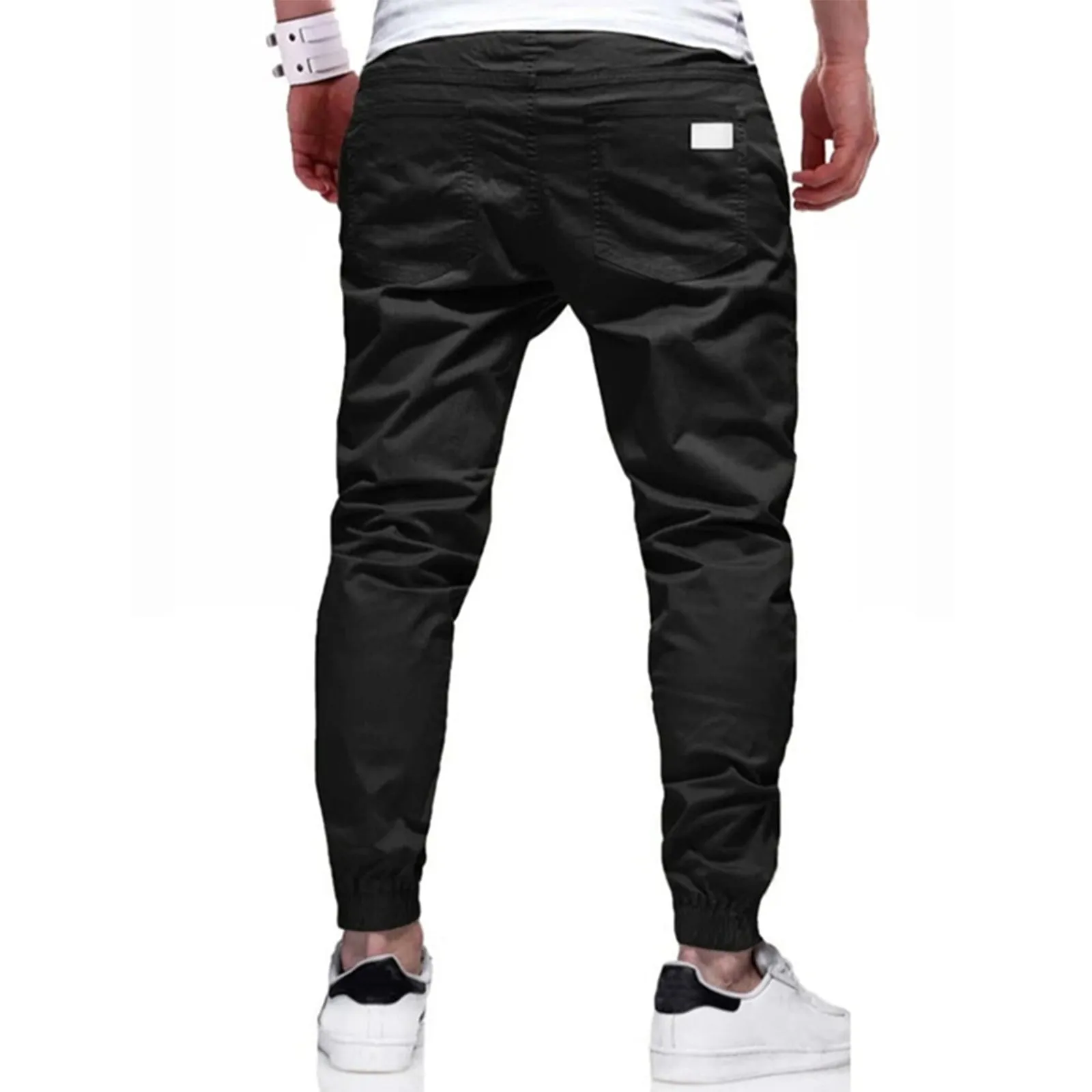 CASUAL DRAWSTRING MULTI-POCKETS JOGGER PANTS