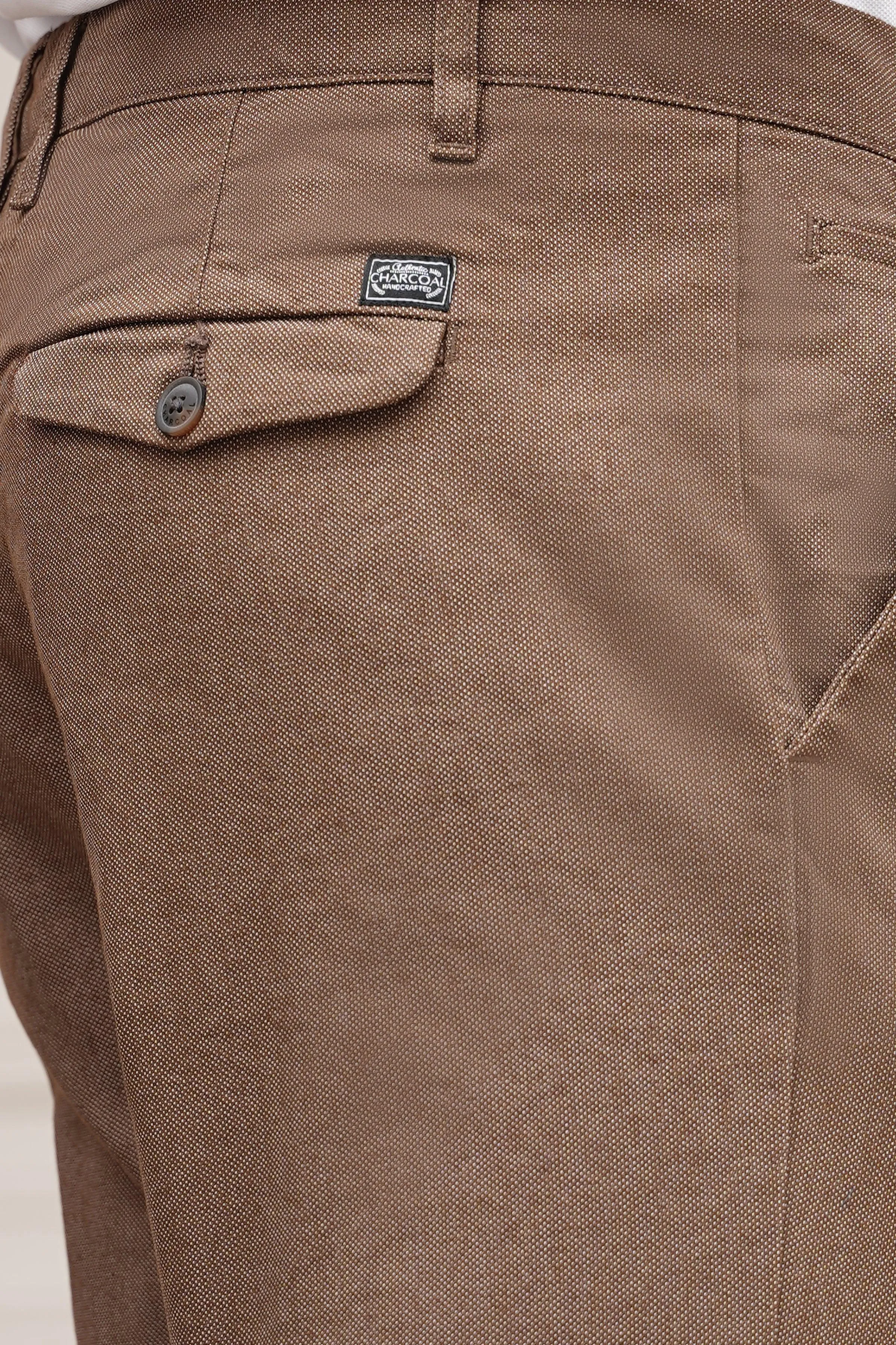 CASUAL PANT CROSS POCKET CAMEL