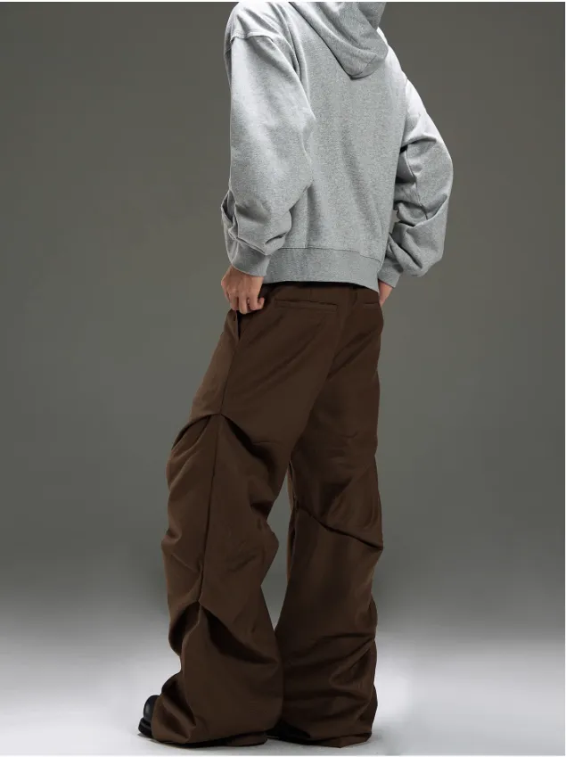 Casual Side Pleated Pants