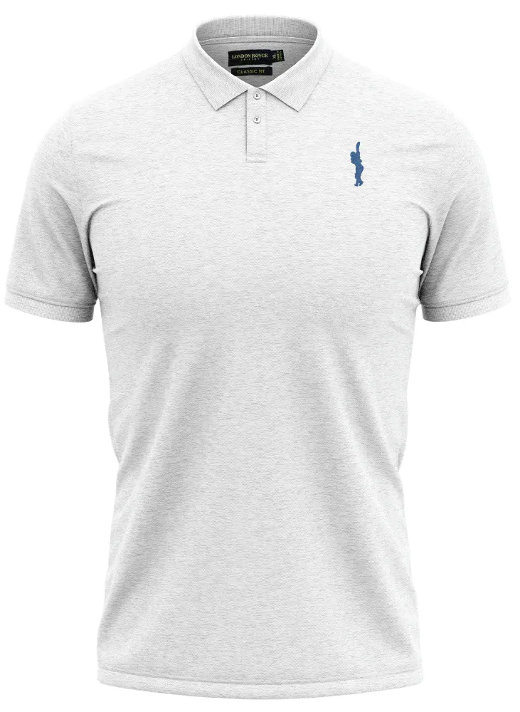 CLASSIC FIT SOLID WHITE CRICKET POLO SHIRT