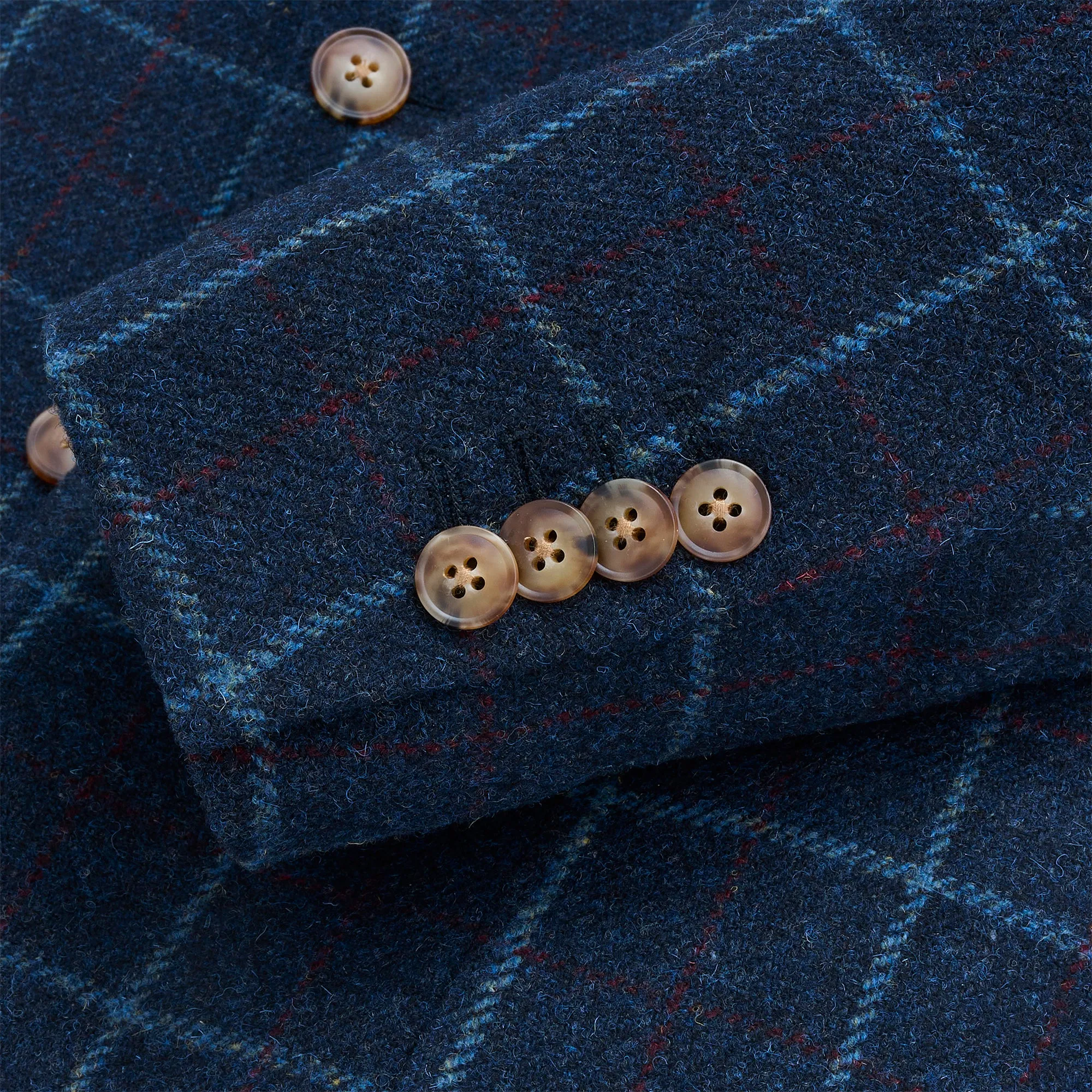 Classic Navy Windowpane Shetland Sport Coat