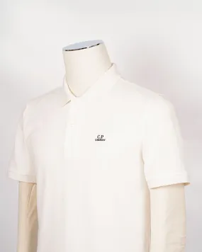 C.P. Company Stretch Pique Polo Shirt / Gauze White