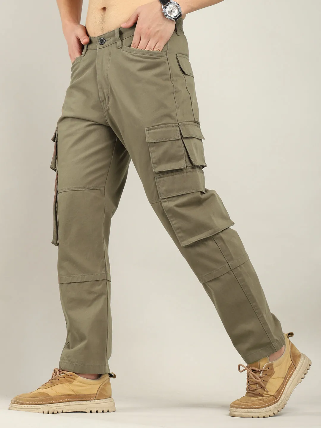 Dope Umber Brown Multipocket Cargo