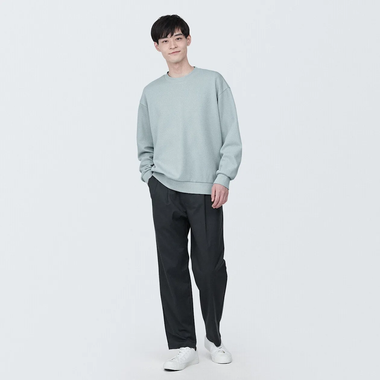 Double Knitted Pullover Sweatshirt