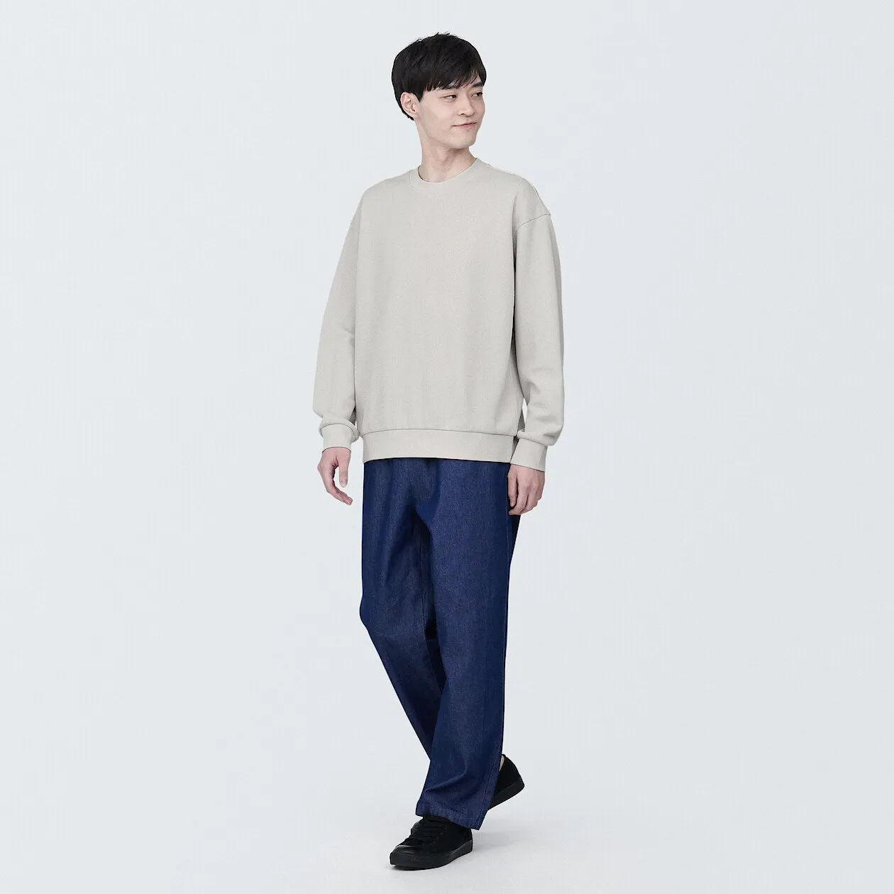 Double Knitted Pullover Sweatshirt