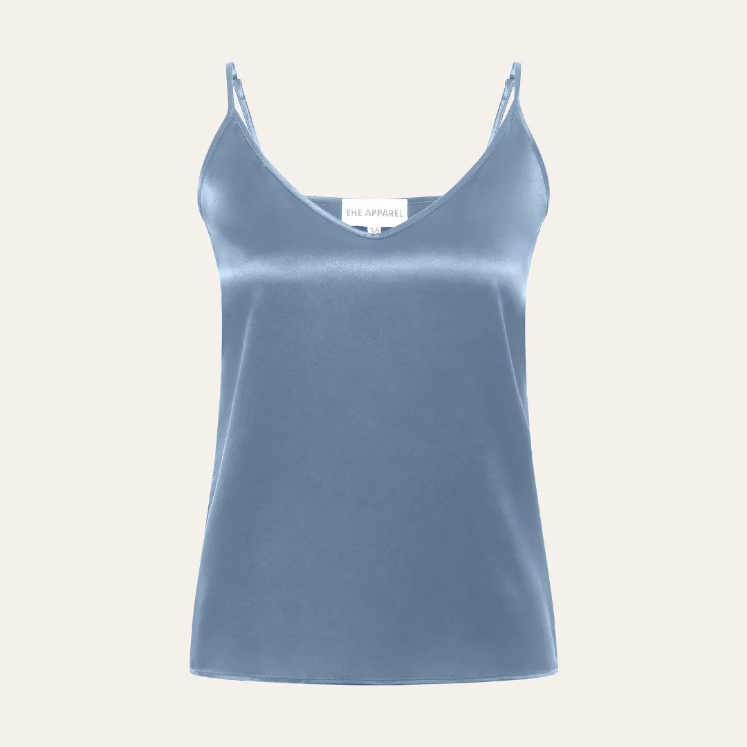 EHE Apparel Charlotte Silk Top - Blue