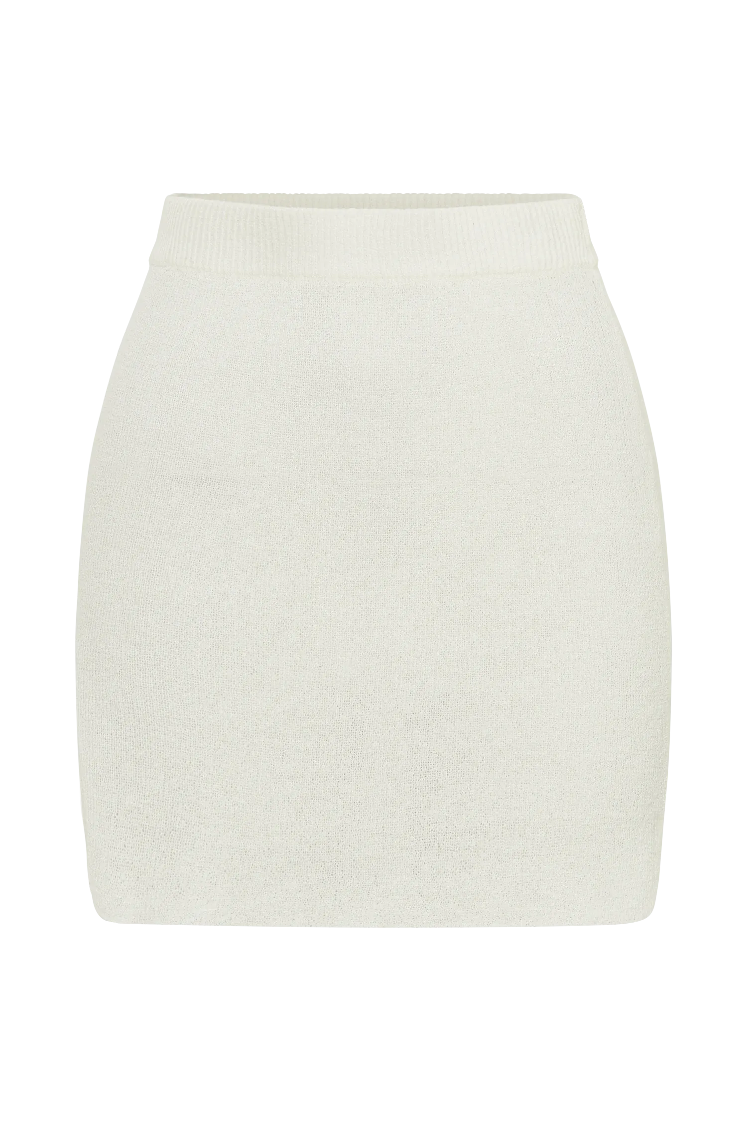 Esme Knit Mini Skirt - White