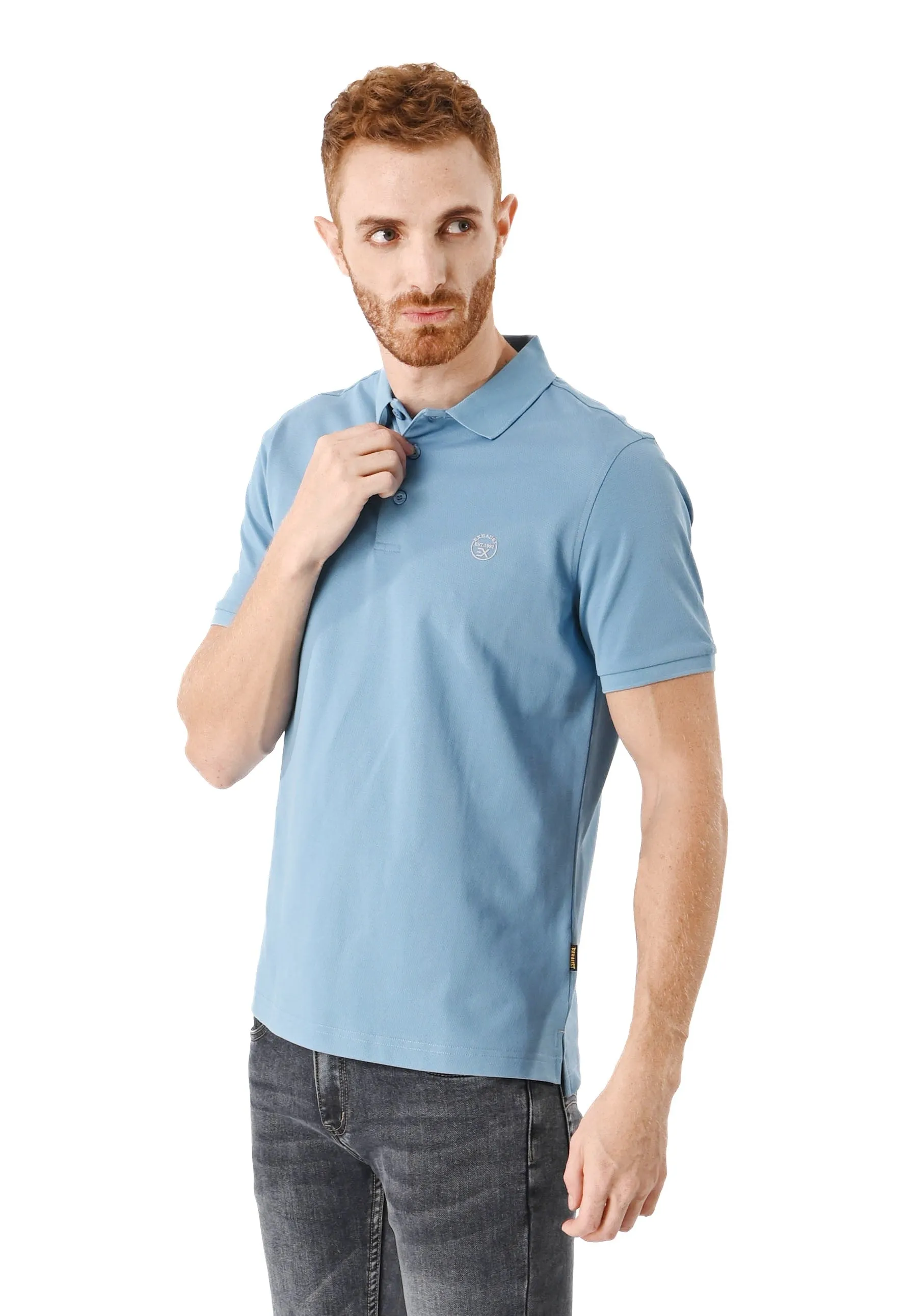 EXHAUST Mens Polo T-Shirt [Slim Fit] 1473