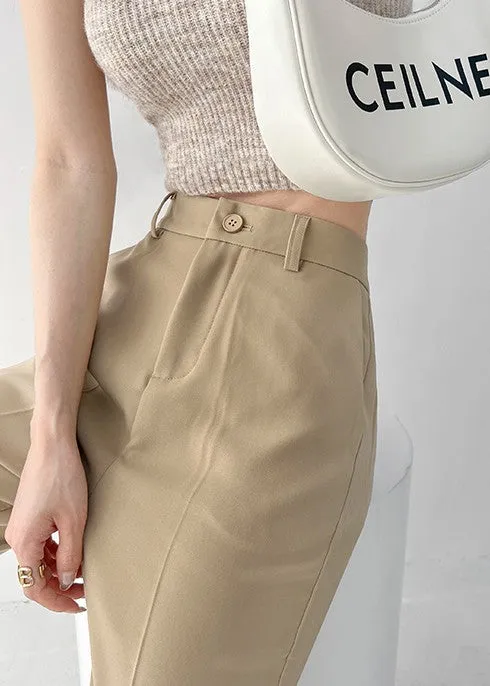 Feeling Casual Chique front slit mopping pants