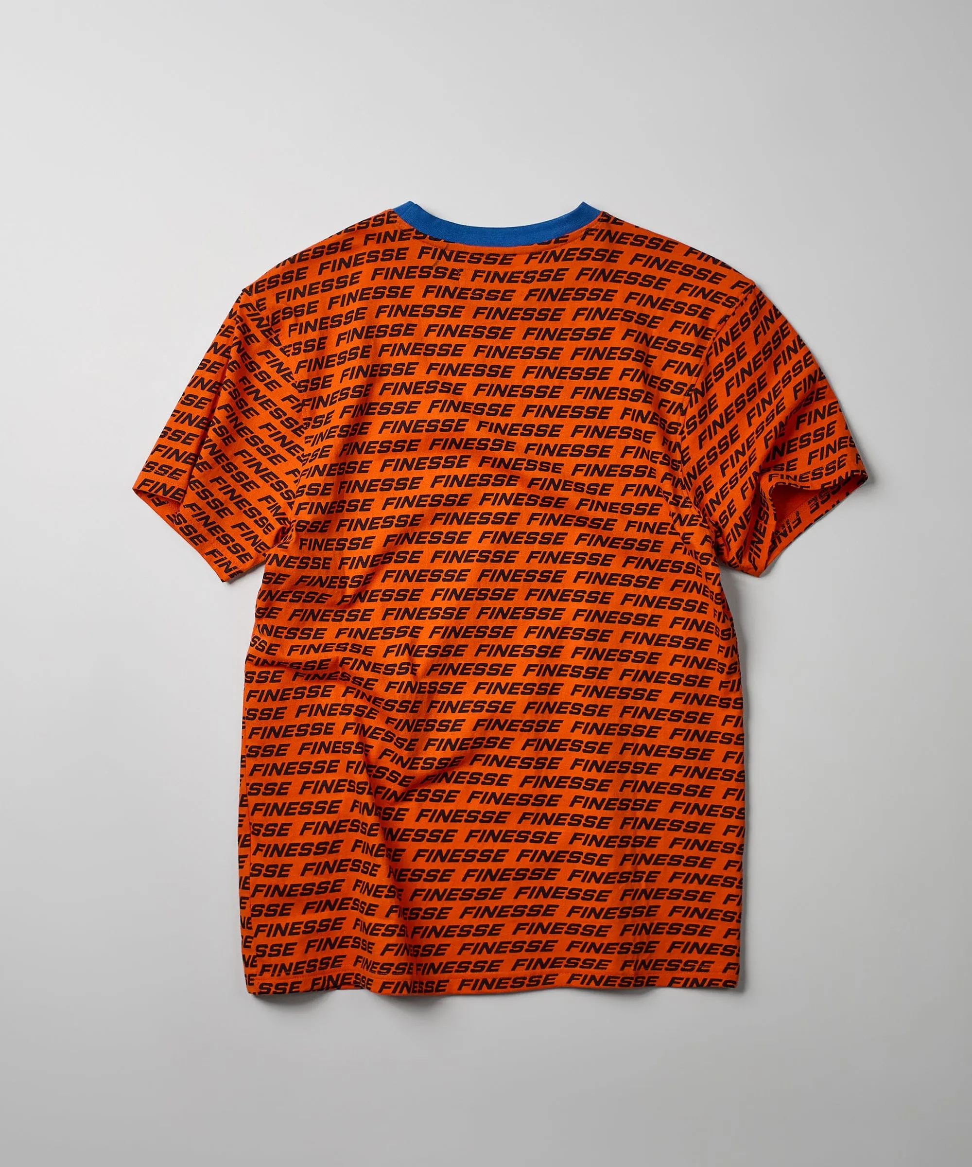 Finesse Allover Print Short Sleeve Tee - Orange