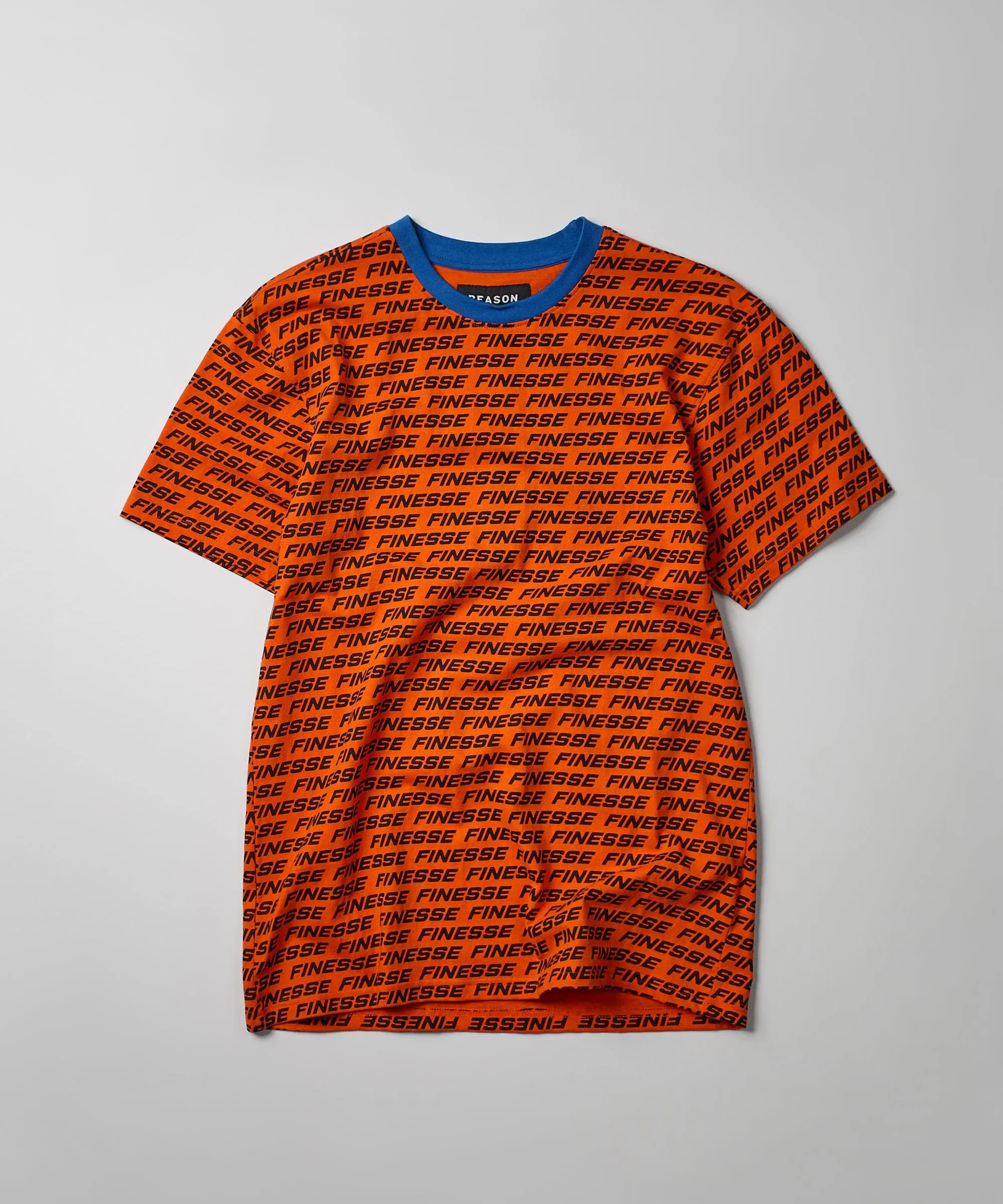 Finesse Allover Print Short Sleeve Tee - Orange