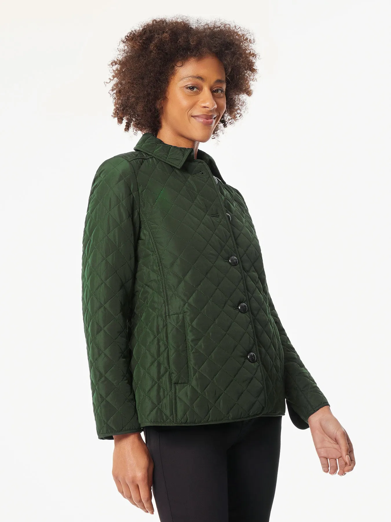 Five-Button Quilted Jacket