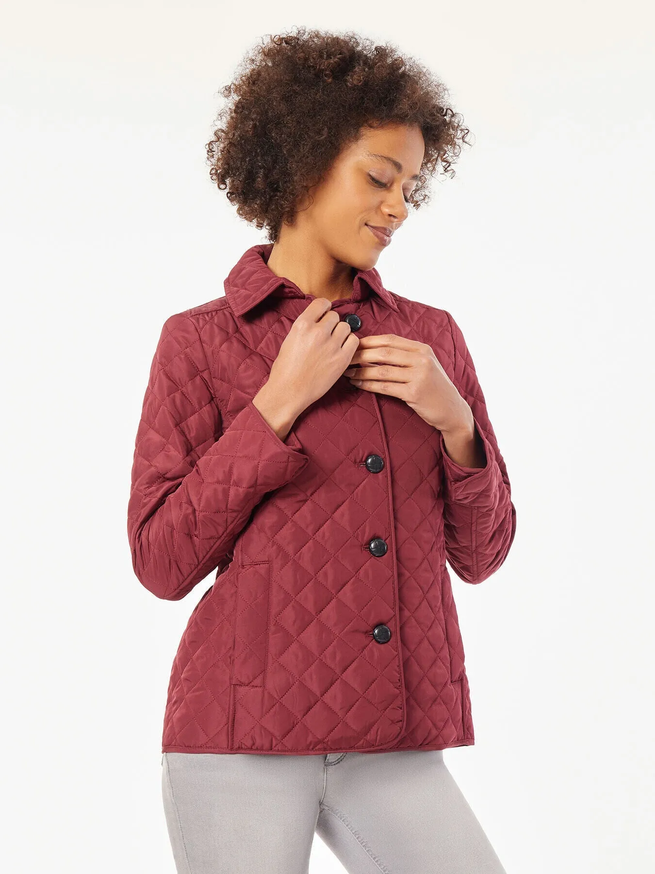 Five-Button Quilted Jacket