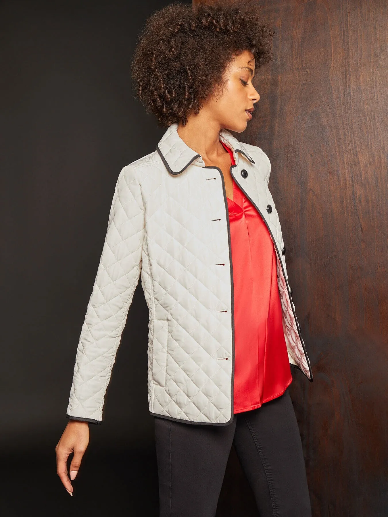 Five-Button Quilted Jacket