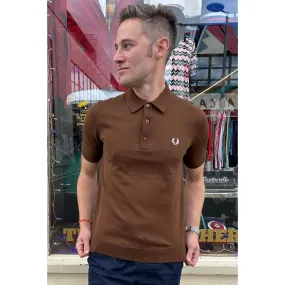 Fred Perry - K7623 Whisky Brown Knitted - Polo Shirt