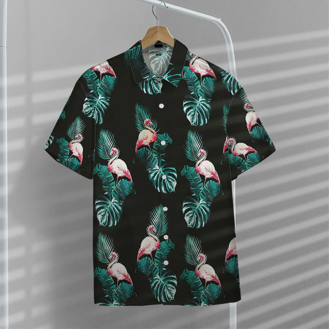 Gearhuman 3D Floral Flamingo Hawaii Shirt