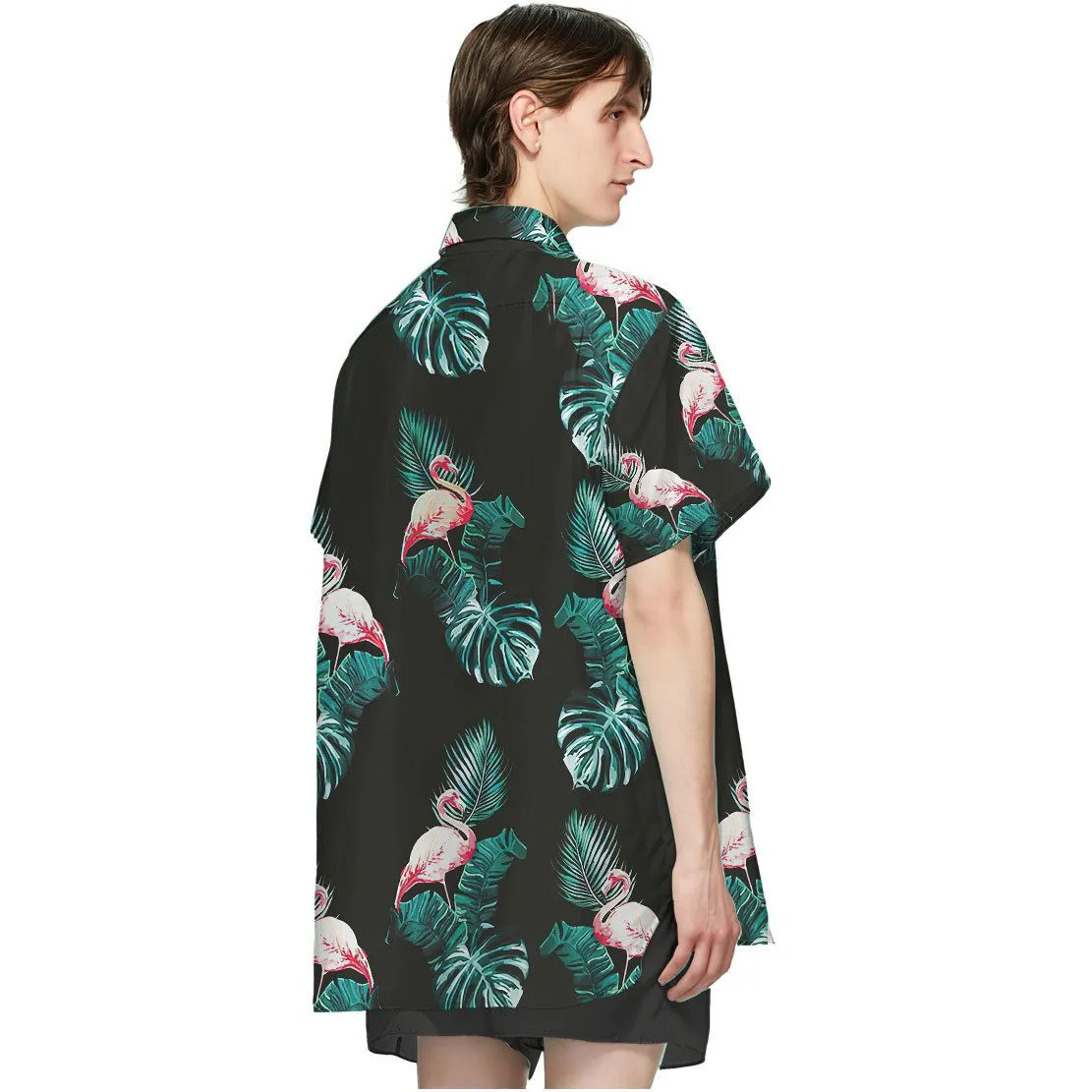 Gearhuman 3D Floral Flamingo Hawaii Shirt