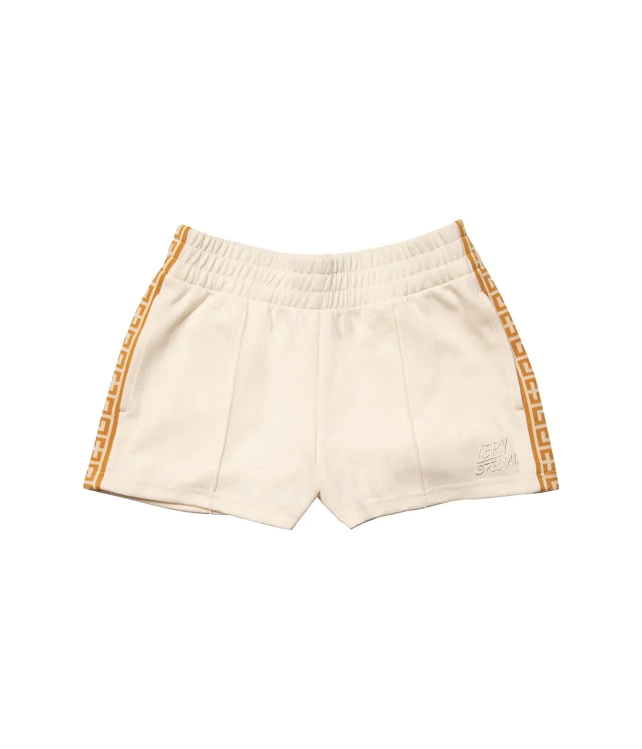 GEO TRACK SHORTS- CREAM