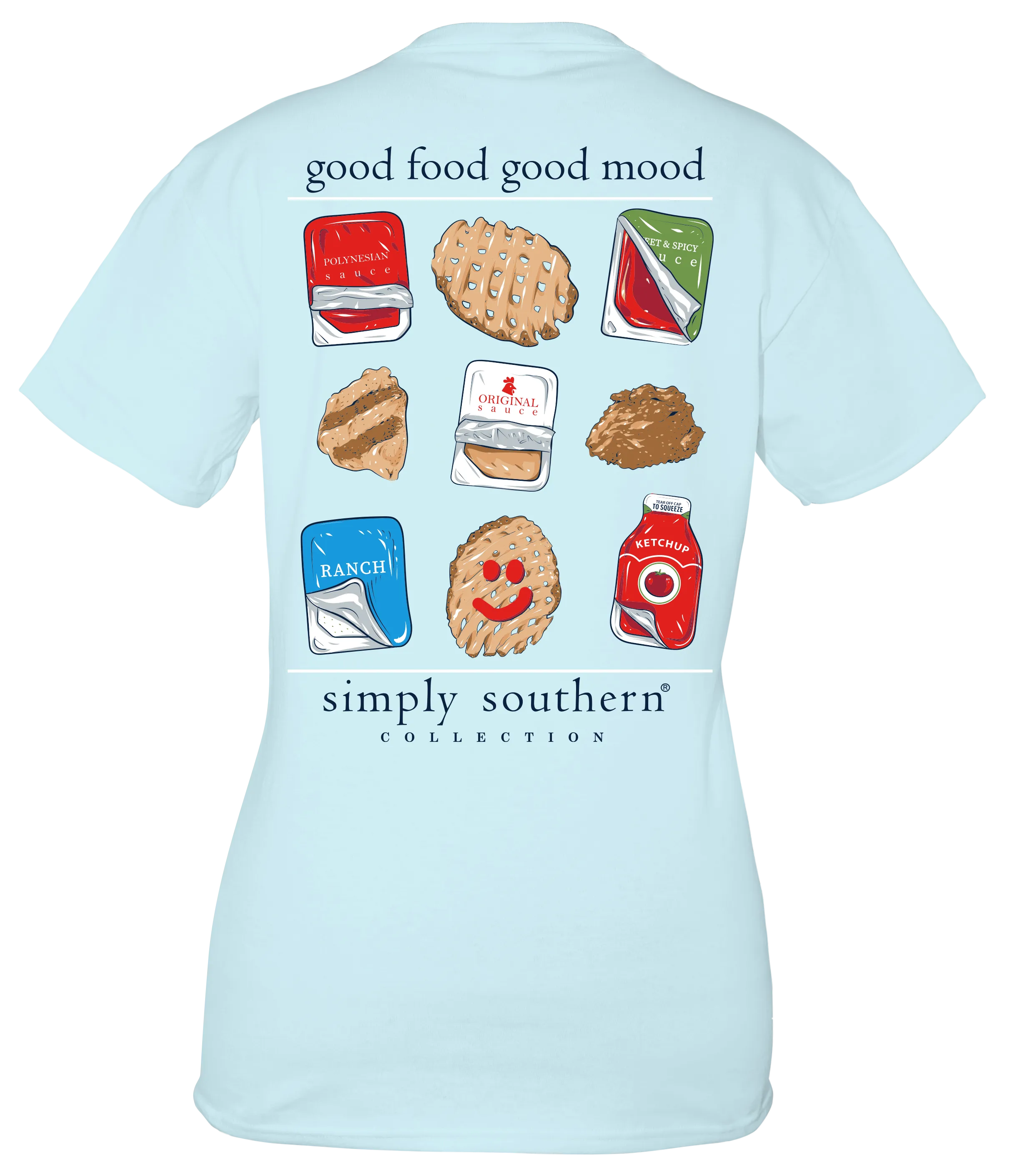 'Good Food Good Mood' Chicken Short Sleeve Tee by Simply Southern