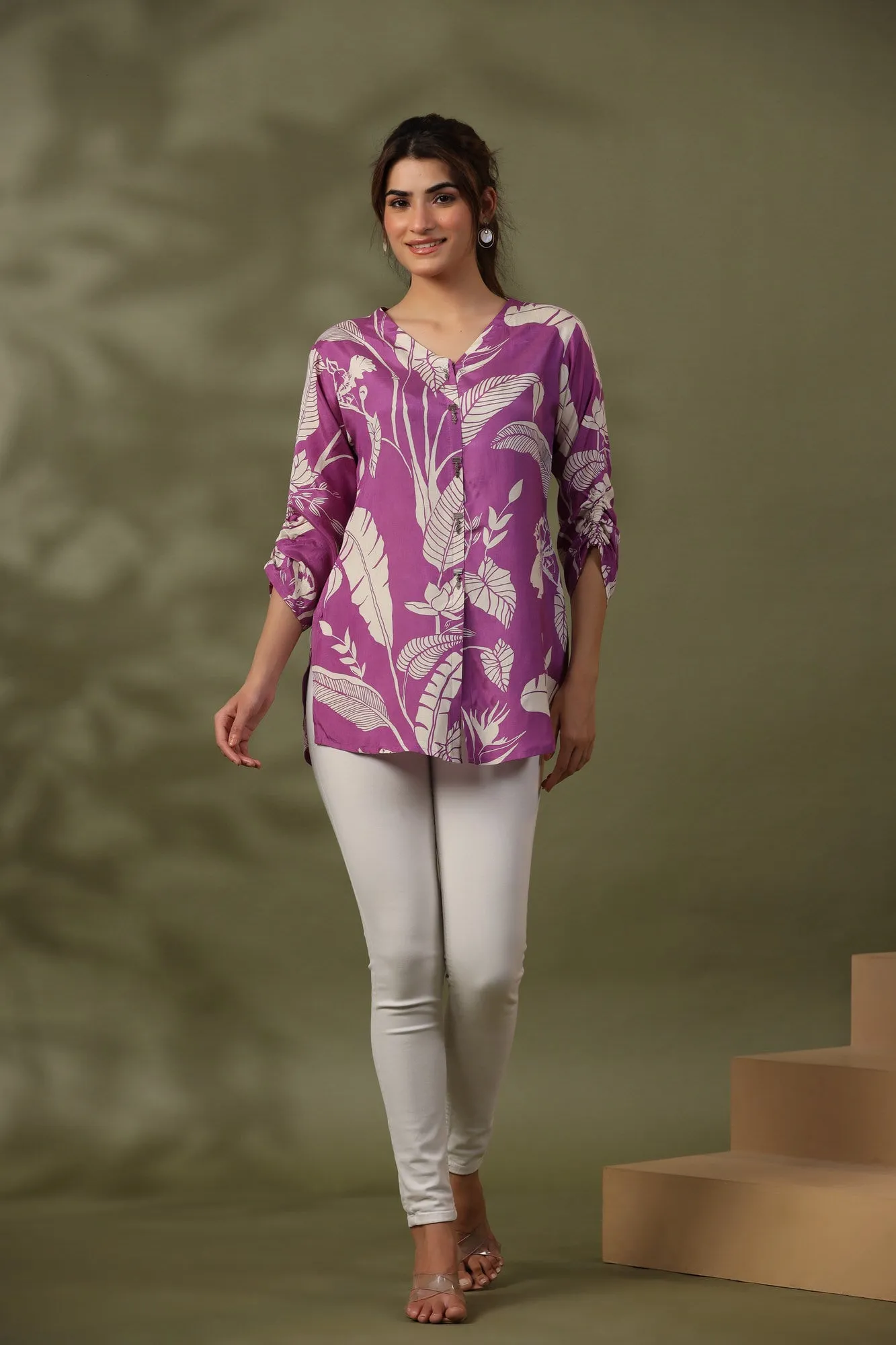 Graceful Grape Russian Silk Top