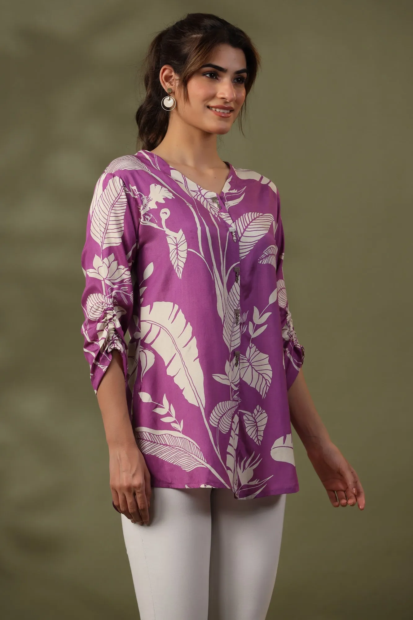 Graceful Grape Russian Silk Top